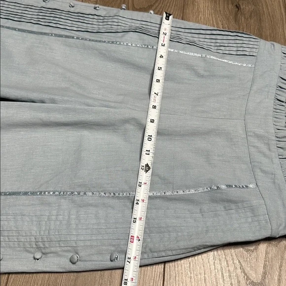 Free People × Nigel Preston Wide Flare Trousers High Rise Light Blue Size XS - Picture 11 of 15